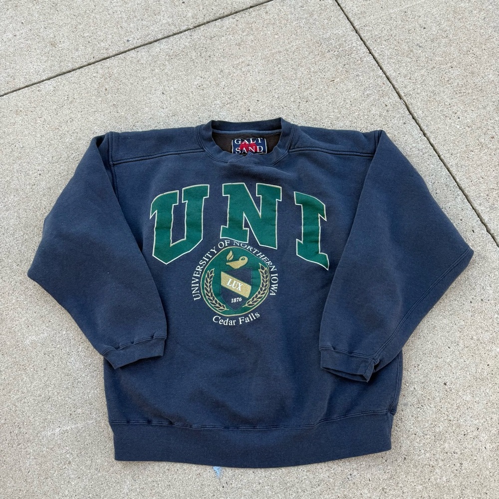 90s Galt Sand University of Northern Iowa Collegiate Sweatshirt Medium